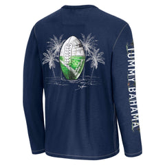 Denver Broncos Oasis Endzone Lux Long Sleeve T-Shirt Blue - Tommy Bahama