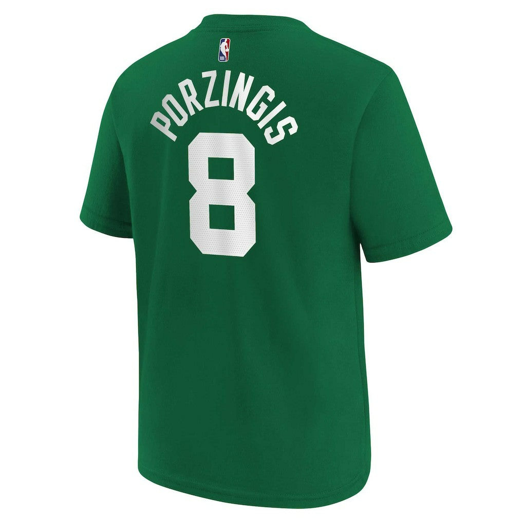Nike - Kristaps Porzingis Boston Celtics Youth Icon Name & Number T-Shirt - Kelly Green