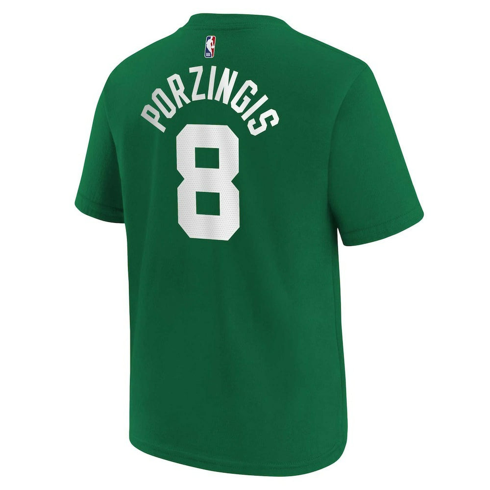 Nike - Kristaps Porzingis Boston Celtics Youth Icon Name & Number T-Shirt - Kelly Green