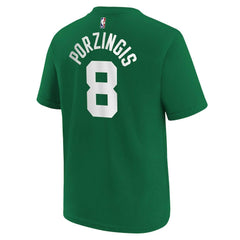 Nike - Kristaps Porzingis Boston Celtics Youth Icon Name & Number T-Shirt - Kelly Green
