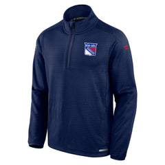 New York Rangers Fanatics Big & Tall Authentic Pro Quarter-Zip Top Navy