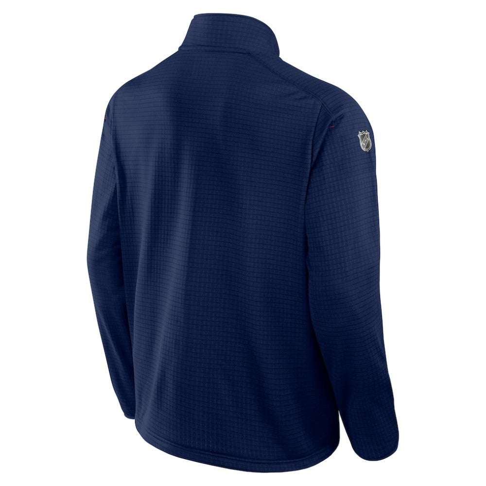 New York Rangers Fanatics Big & Tall Authentic Pro Quarter-Zip Top Navy