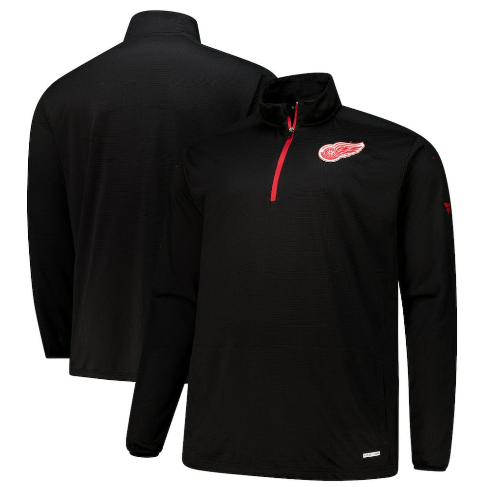 Detroit Red Wings - Fanatics Big & Tall Authentic Pro Quarter-Zip Top Black
