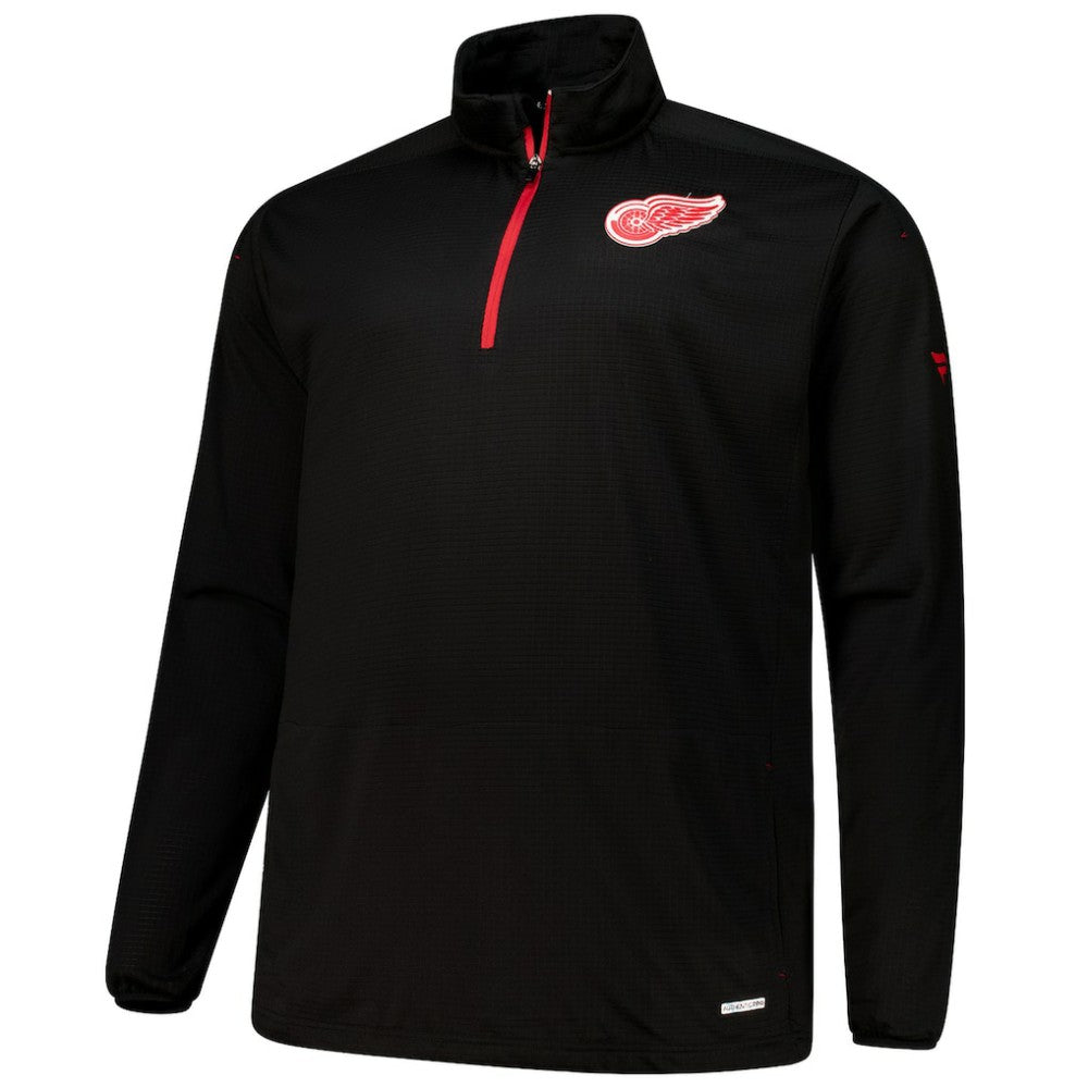 Detroit Red Wings - Fanatics Big & Tall Authentic Pro Quarter-Zip Top Black