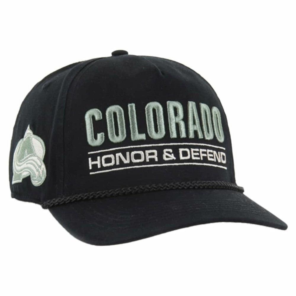 Colorado Avalanche - '47 OHT Military Appreciation Homeland Honor and Defend Hitch Adjustable Hat Black