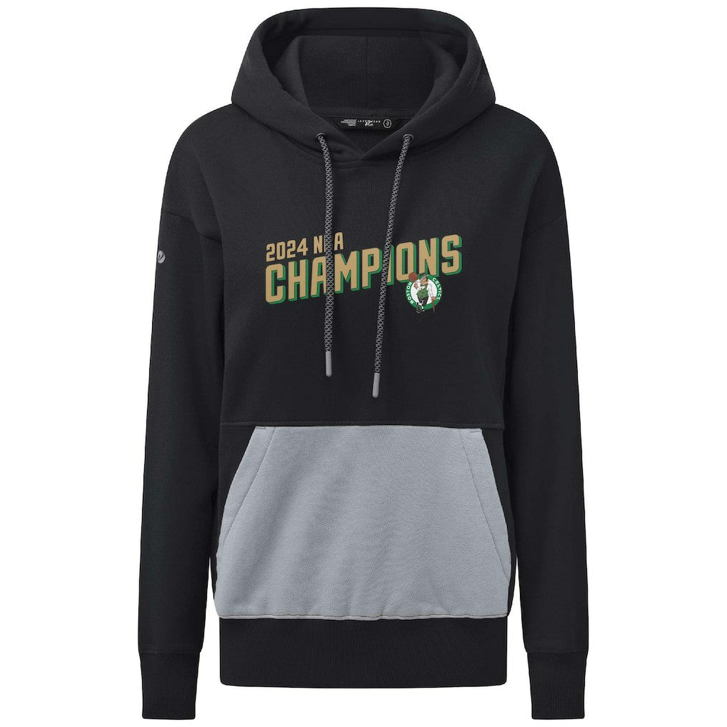 NBA - Boston Celtics Levelwear Women's 2024 NBA Finals Champions Bonfire Pullover Hoodie - Black
