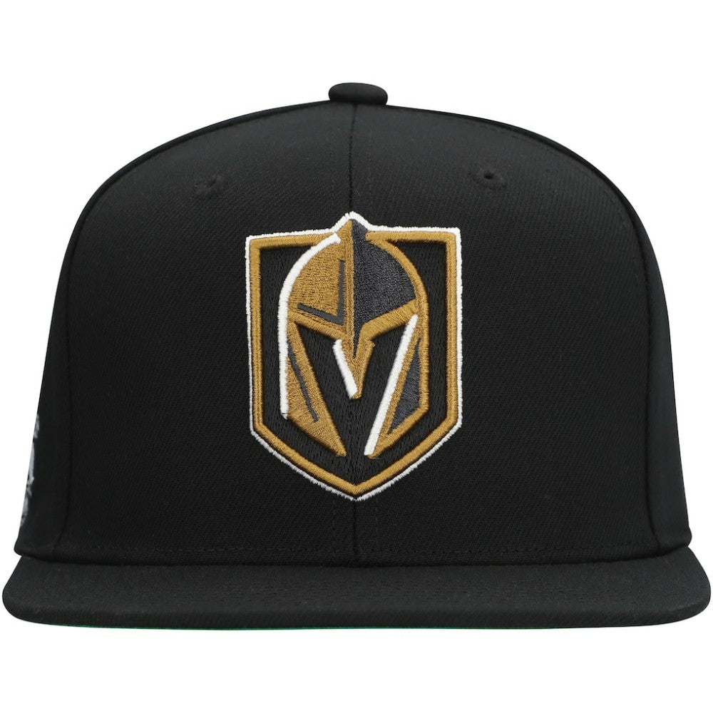Vegas Golden Knights Mitchell & Ness Core Top Spot Snapback Hat Black