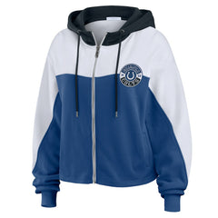 Indianapolis Colts WEAR by Erin Andrews Women's Plus Size Color Block Full-Zip Hoodie Royal - NFL