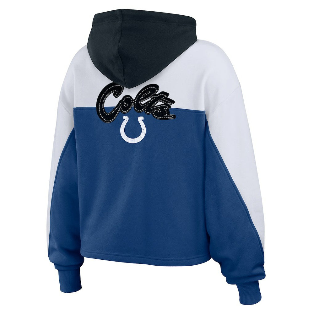 Indianapolis Colts WEAR by Erin Andrews Women's Plus Size Color Block Full-Zip Hoodie Royal - NFL