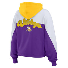 Minnesota Vikings WEAR by Erin Andrews Women's Plus Size Color Block Full-Zip Hoodie Purple - NFL