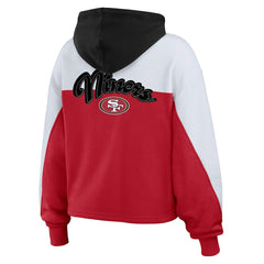 San Francisco 49ers WEAR by Erin Andrews Women's Plus Size Color Block Full-Zip Hoodie Scarlet - NFL