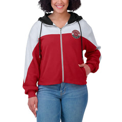 San Francisco 49ers WEAR by Erin Andrews Women's Plus Size Color Block Full-Zip Hoodie Scarlet - NFL