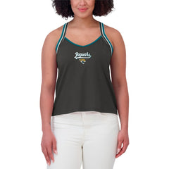 Jacksonville Jaguars WEAR by Erin Andrews Women's Cross Strap Tri-Blend Tank Top Black - NFL