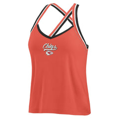 Kansas City Chiefs WEAR by Erin Andrews Women's Cross Strap Tri-Blend Tank Top Red - NFL