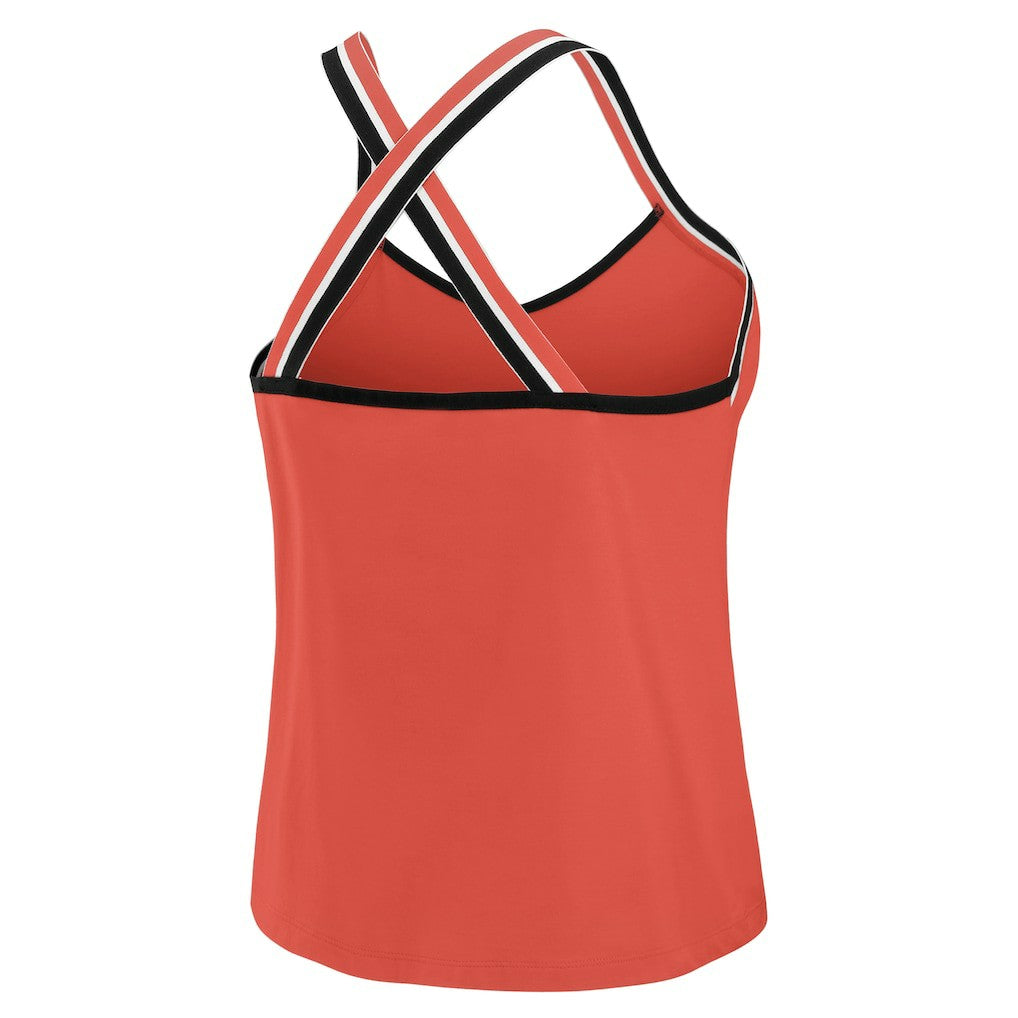 Kansas City Chiefs WEAR by Erin Andrews Women's Cross Strap Tri-Blend Tank Top Red - NFL