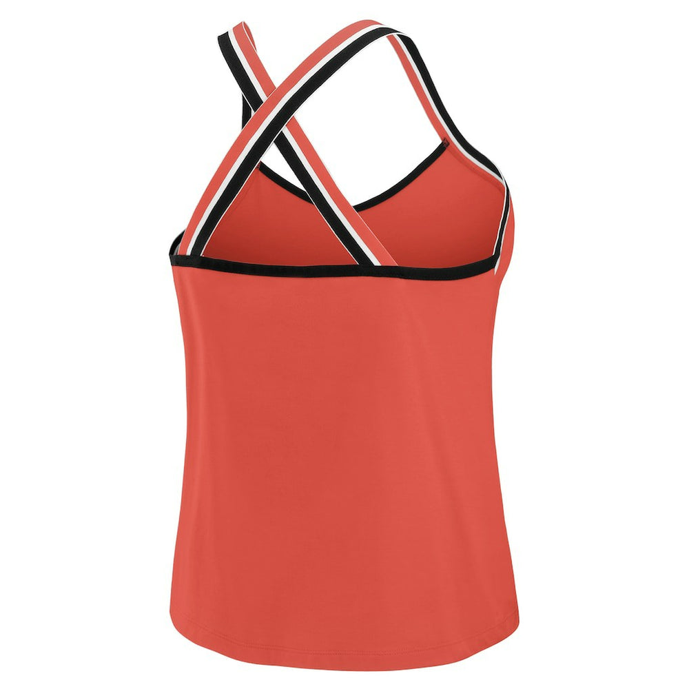 Kansas City Chiefs WEAR by Erin Andrews Women's Cross Strap Tri-Blend Tank Top Red - NFL