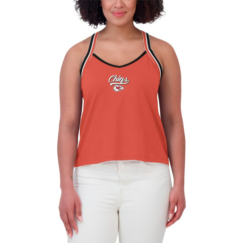 Kansas City Chiefs WEAR by Erin Andrews Women's Cross Strap Tri-Blend Tank Top Red - NFL