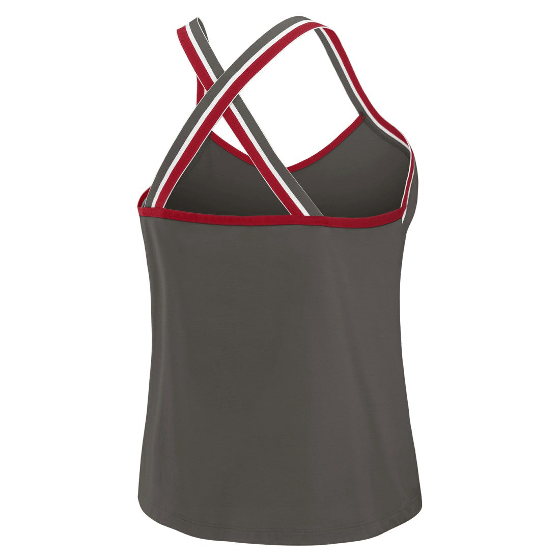 Tampa Bay Buccaneers WEAR by Erin Andrews Women's Cross Strap Tri-Blend Tank Top Pewter - NFL