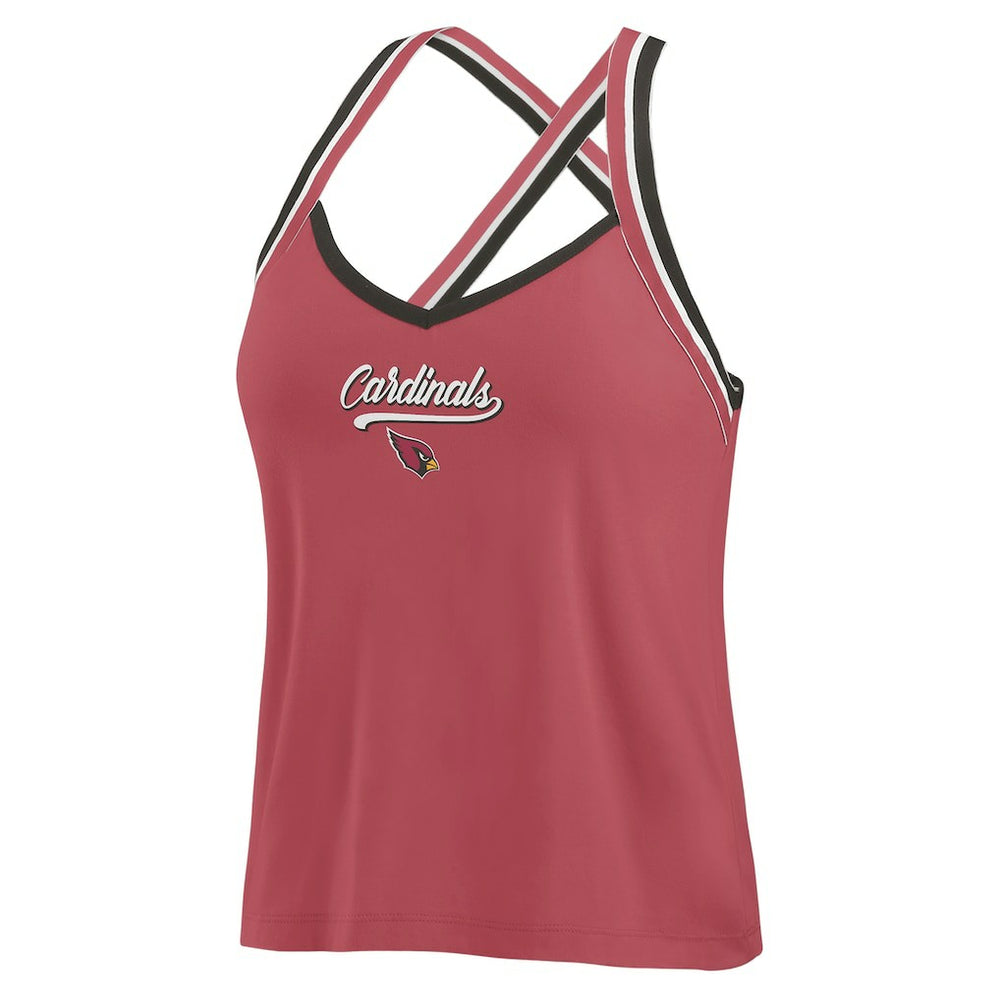 Arizona Cardinals WEAR by Erin Andrews Women's Cross Strap Tri-Blend Tank Top Cardinal - NFL