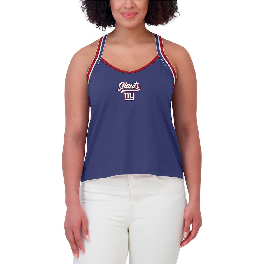 New York Giants WEAR by Erin Andrews Women's Cross Strap Tri-Blend Tank Top Royal - NFL