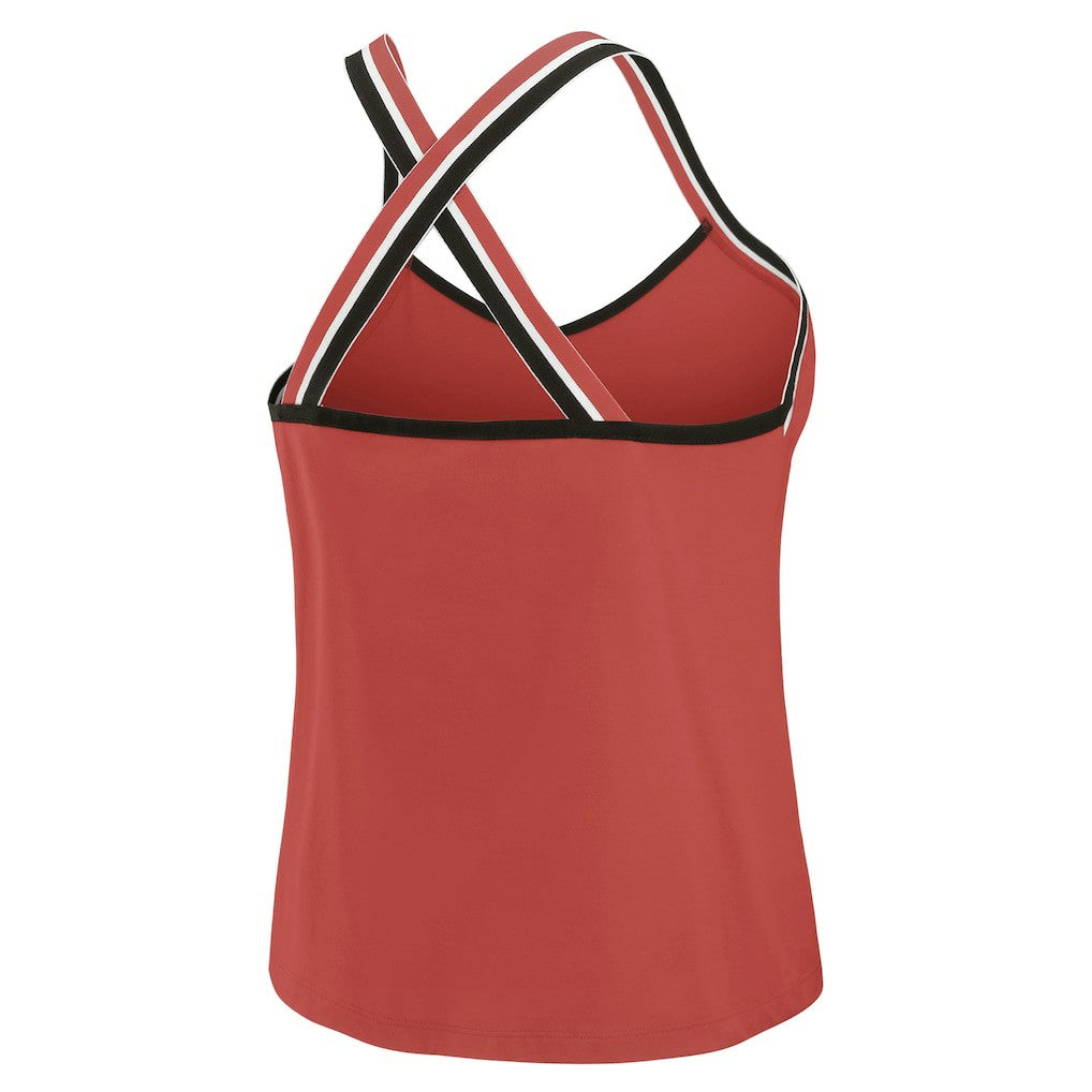 Atlanta Falcons WEAR by Erin Andrews Women's Cross Strap Tri-Blend Tank Top Red - NFL