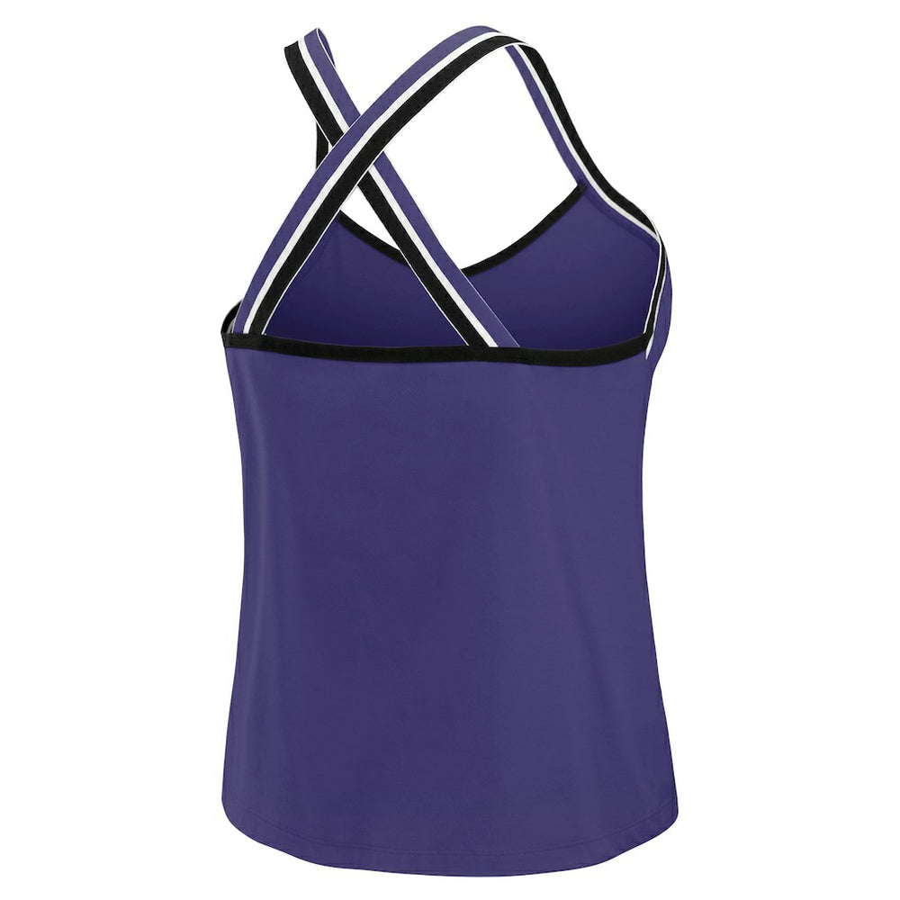 Baltimore Ravens WEAR by Erin Andrews Women's Cross Strap Tri-Blend Tank Top Purple - NFL