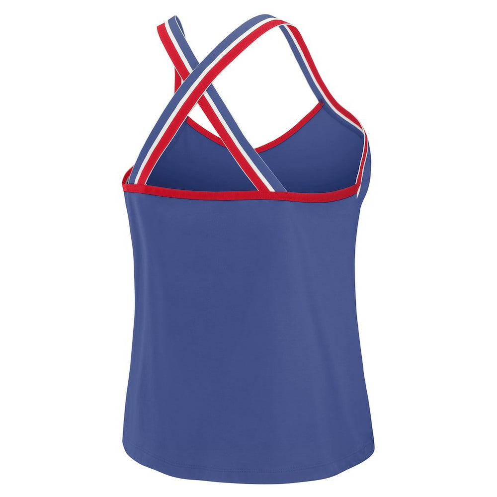 Buffalo Bills WEAR by Erin Andrews Women's Cross Strap Tri-Blend Tank Top Royal - NFL