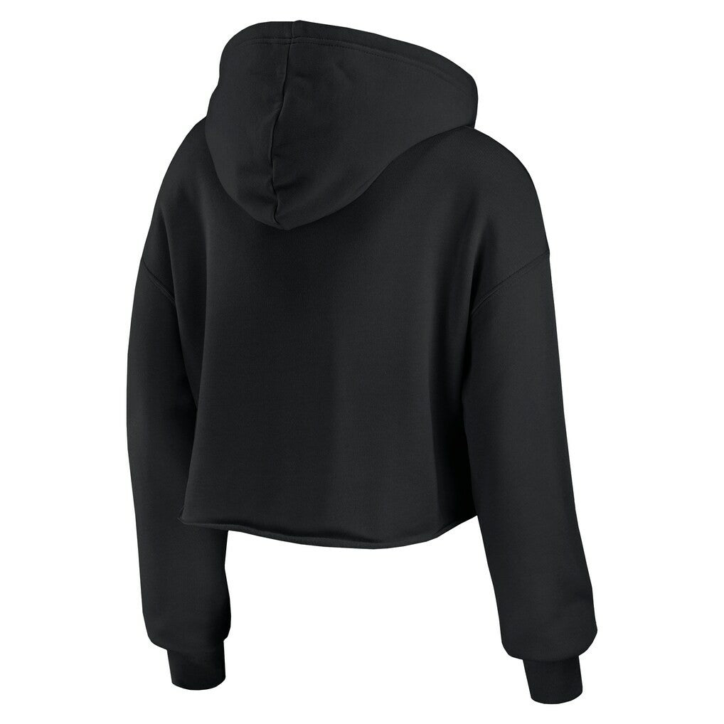 Cleveland Browns WEAR by Erin Andrews Women's Prime Cropped Pullover Hoodie Black - NFL