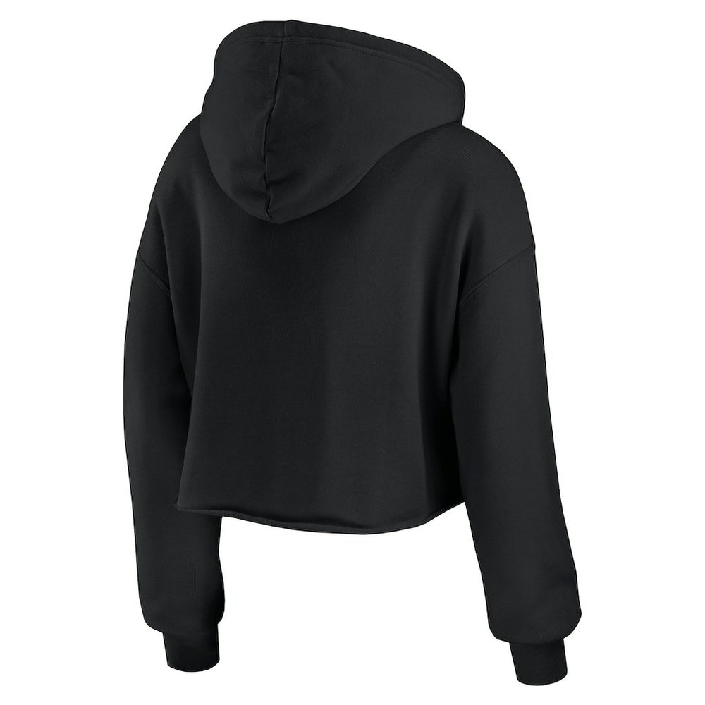New York Giants WEAR by Erin Andrews Women's Prime Cropped Pullover Hoodie Black - NFL