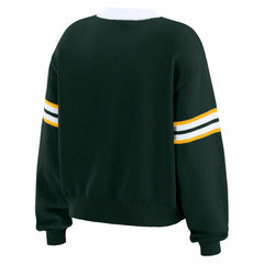 Green Bay Packers WEAR by Erin Andrews Women's Lace-Up Sweater Green - NFL