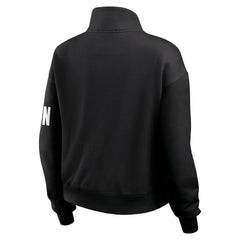 Cincinnati Bengals WEAR by Erin Andrews Women's Quarter-Zip Jacket Black - NFL