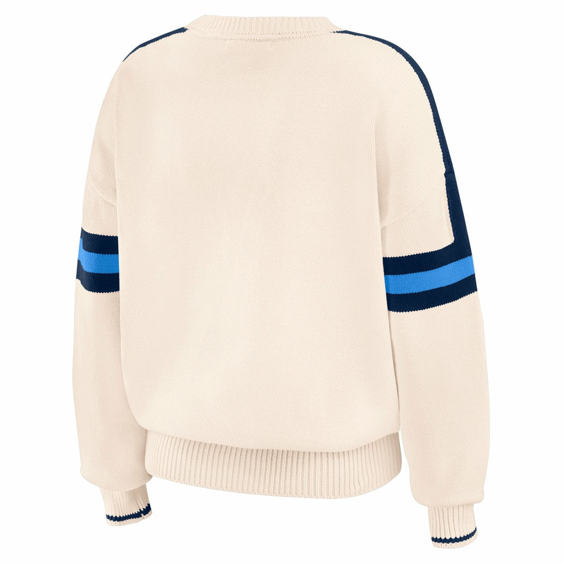 Tennessee Titans WEAR by Erin Andrews Women's Stripe Pullover Sweater Cream - NFL