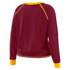 Washington Commanders WEAR by Erin Andrews Women's Tie-Front Long Sleeve T-Shirt Burgundy - NFL