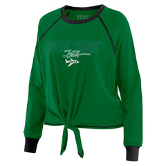 New York Jets WEAR by Erin Andrews Women's Tie-Front Long Sleeve T-Shirt Green - NFL