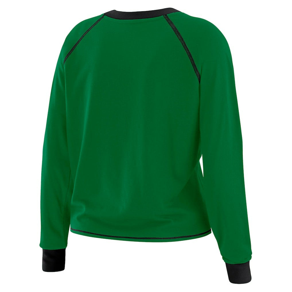 New York Jets WEAR by Erin Andrews Women's Tie-Front Long Sleeve T-Shirt Green - NFL