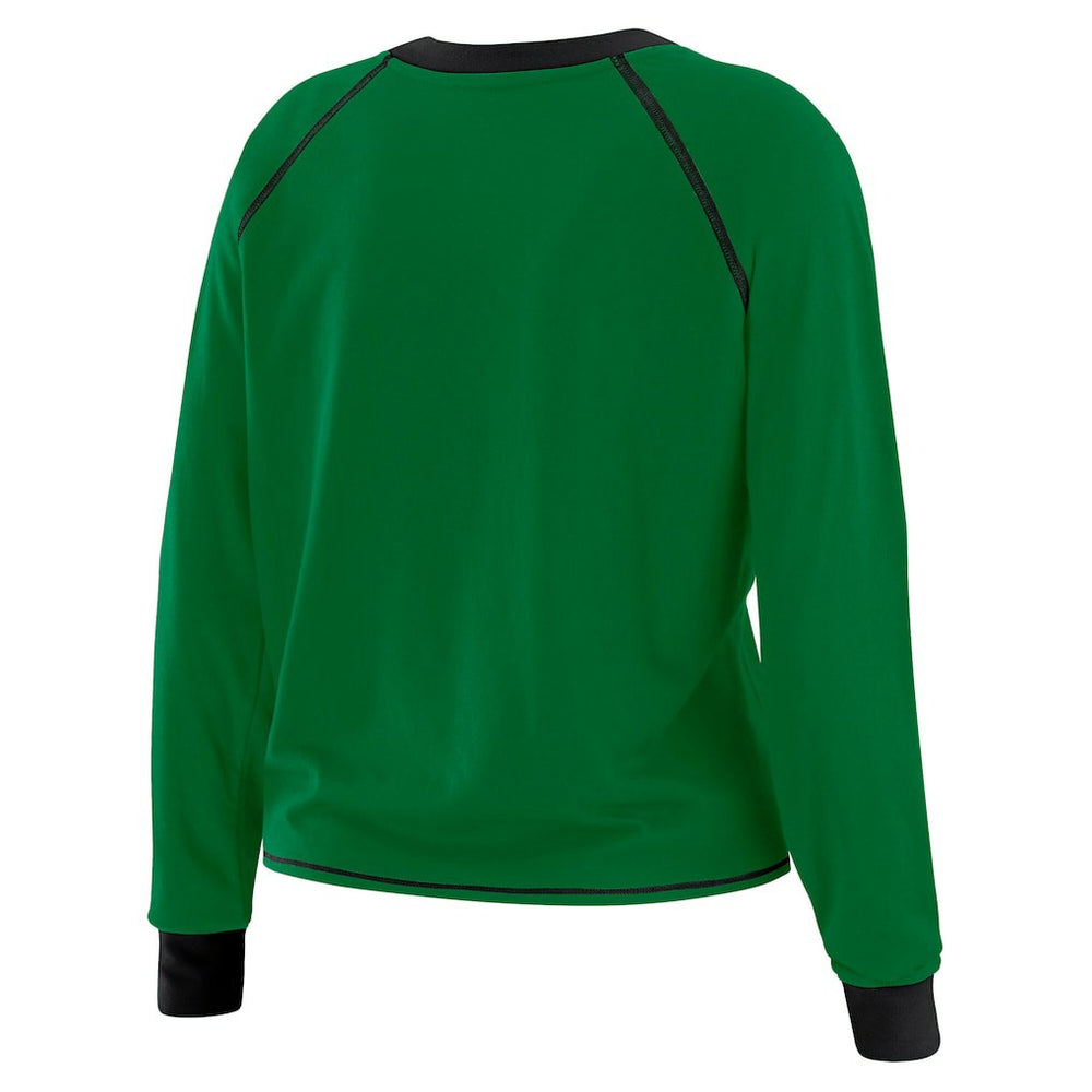 New York Jets WEAR by Erin Andrews Women's Tie-Front Long Sleeve T-Shirt Green - NFL