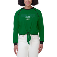 New York Jets WEAR by Erin Andrews Women's Tie-Front Long Sleeve T-Shirt Green - NFL