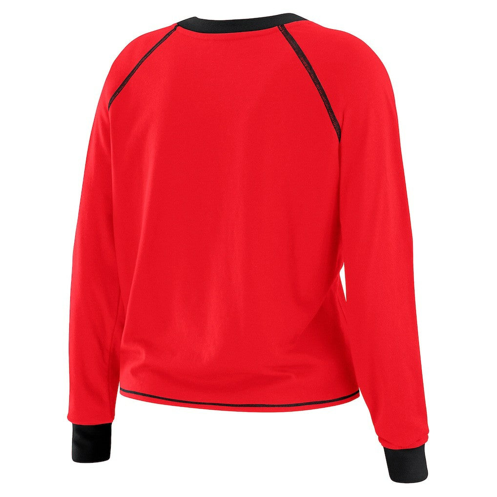 San Francisco 49ers WEAR by Erin Andrews Women's Tie-Front Long Sleeve T-Shirt Scarlet - NFL