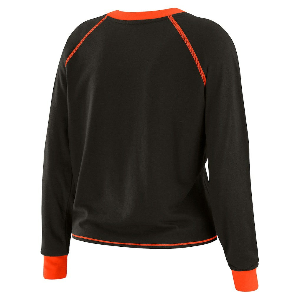 Cincinnati Bengals WEAR by Erin Andrews Women's Tie-Front Long Sleeve T-Shirt Black - NFL