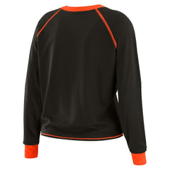 Cincinnati Bengals WEAR by Erin Andrews Women's Tie-Front Long Sleeve T-Shirt Black - NFL