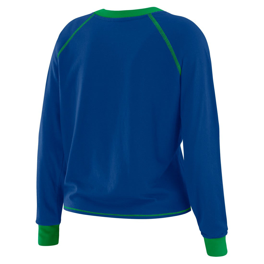 Seattle Seahawks WEAR by Erin Andrews Women's Tie-Front Long Sleeve T-Shirt Royal - NFL