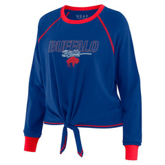 Buffalo Bills WEAR by Erin Andrews Women's Tie-Front Long Sleeve T-Shirt Royal - NFL