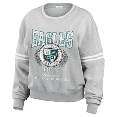 Philadelphia Eagles WEAR by Erin Andrews Women's Pullover Sweatshirt Heather Gray - NFL