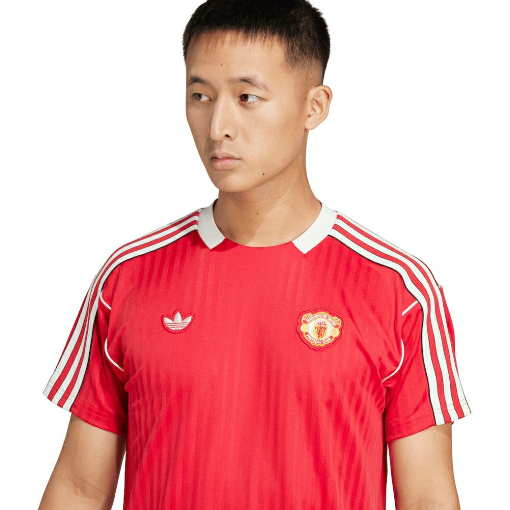 Adidas Manchester United Originals Terrace Icons Collection Fashion Jerseys - Red