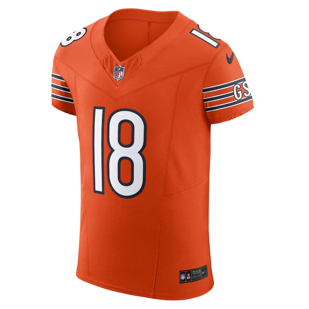 Caleb Williams Chicago Bears Alternate Vapor F.U.S.E. Elite Jersey Orange - Nike