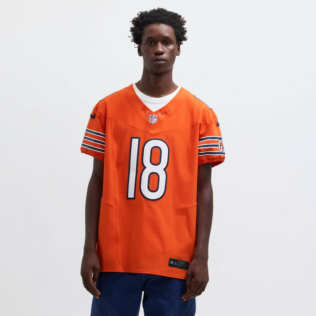 Caleb Williams Chicago Bears Alternate Vapor F.U.S.E. Elite Jersey Orange - Nike