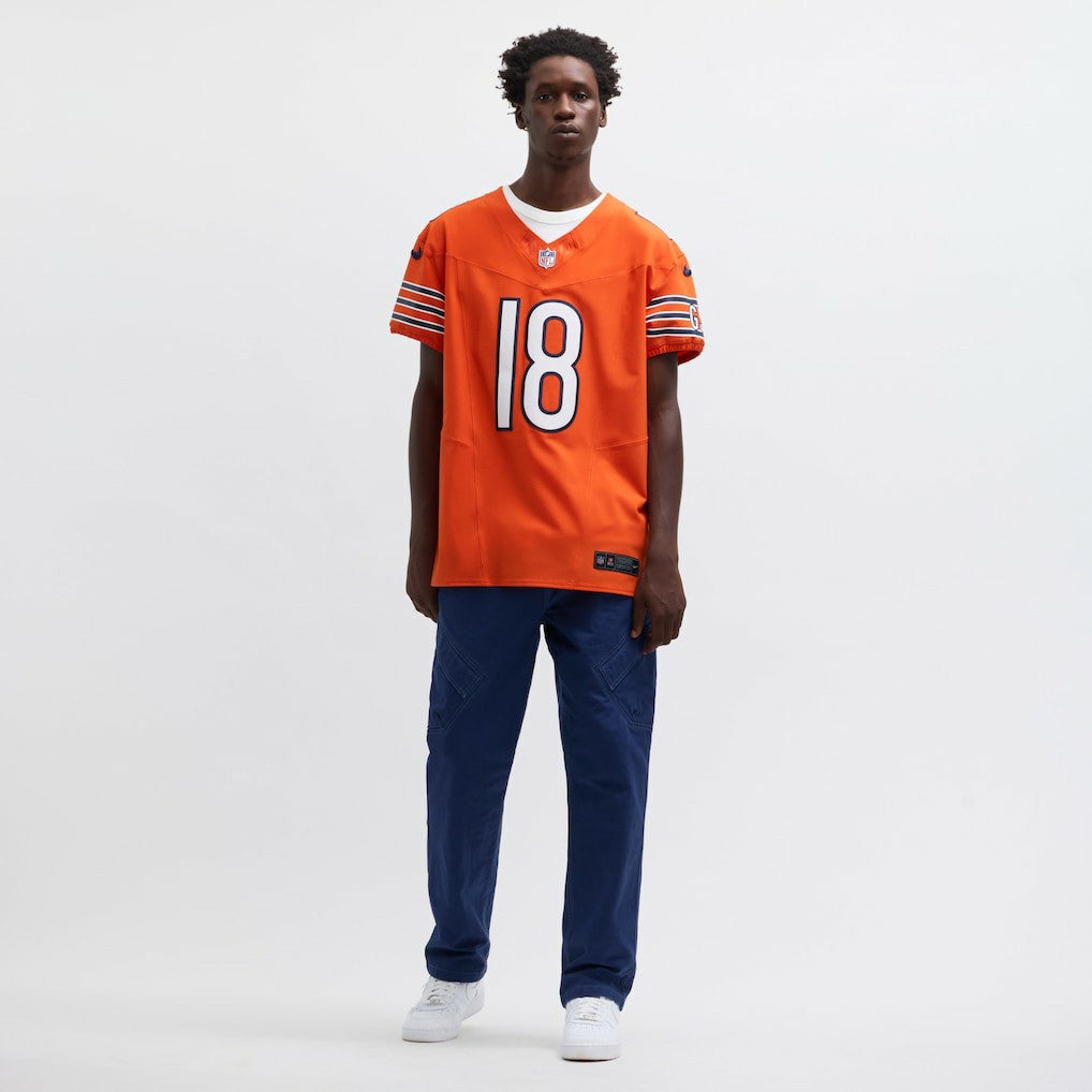Caleb Williams Chicago Bears Alternate Vapor F.U.S.E. Elite Jersey Orange - Nike