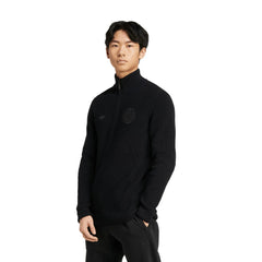 Adidas Germany National Team Originals 125th Anniversary Culturewear Half-Zip Rib-Knit Top - Black