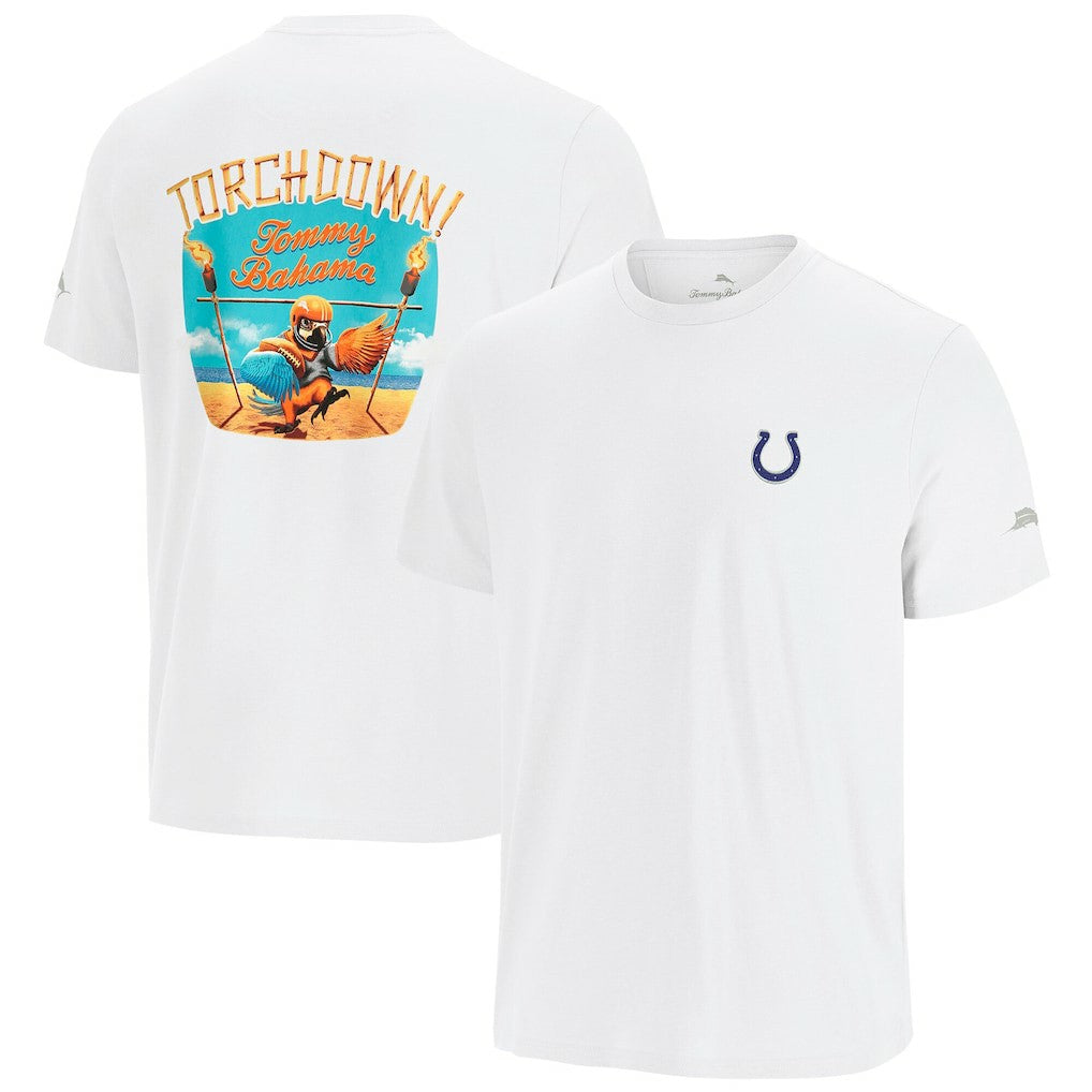 Indianapolis Colts Sport Torchdown Graphic T-Shirt White - Tommy Bahama