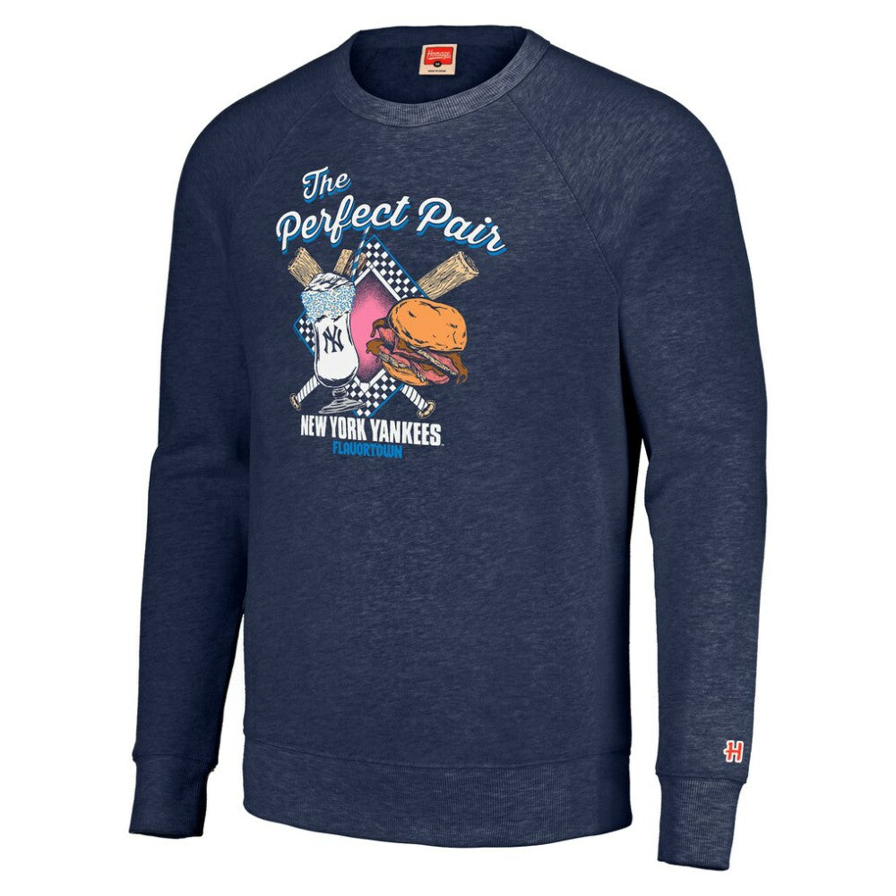 New York Yankees MLB x Guy Fieri’s Flavortown Unisex Tri-Blend Pullover Sweatshirt Clearance